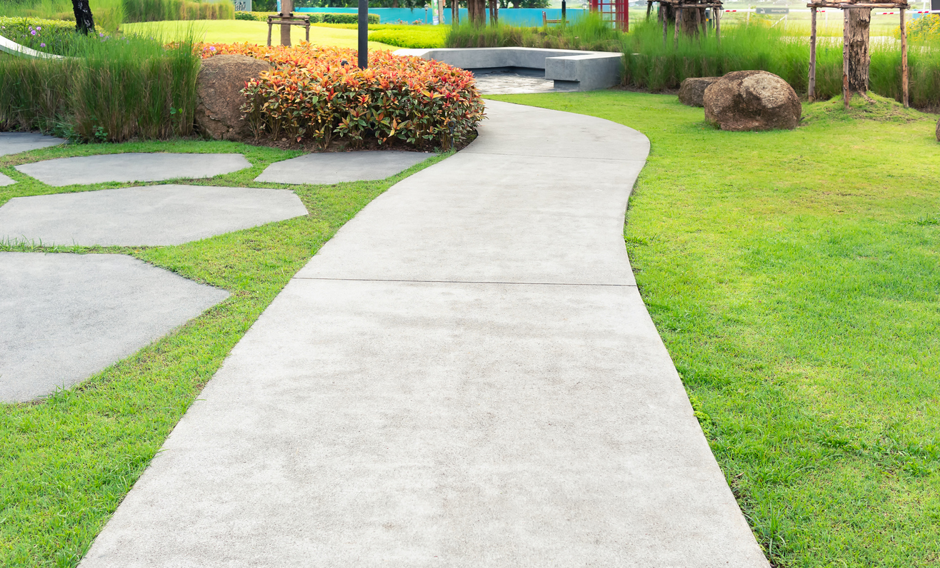 Walkway concrete installation in Tucson